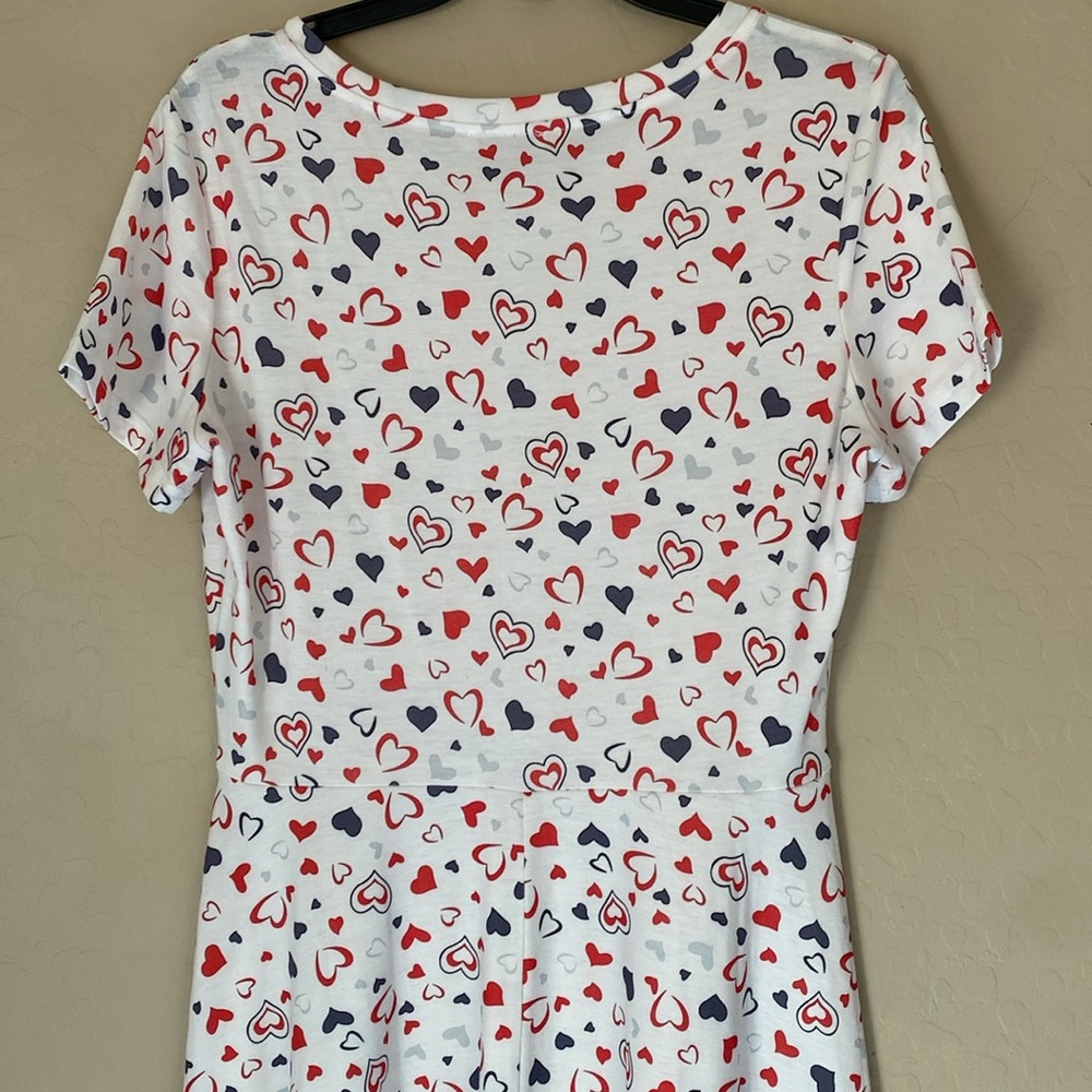 Huhot, large, heart pattern, fit & flare dress